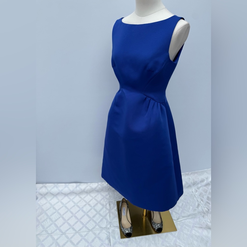 Kate Spade New York Cobalt Blue V-Back Structured Sleeveless Dress NWT Size 2 - Picture 10 of 13